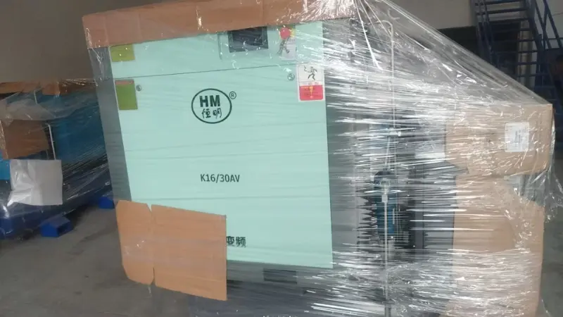 Beställning levererad enligt schema | Allt-i-ett luftkompressor helt monterad och skickad till Dongguan-klient